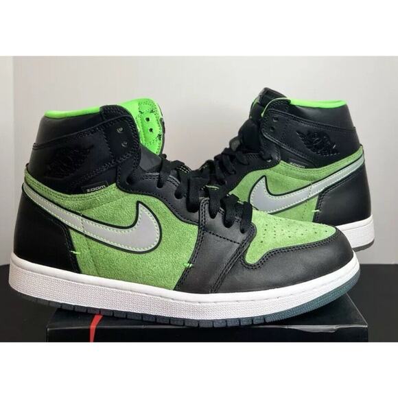 Nike Air Jordan 1 High Zoom Black Tomatillo CK6637 Shoes Mens 11 Fast Shipping - Picture 9 of 11